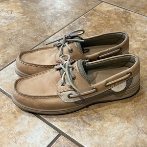 Sperry Women’s Bluefish boat shoe linen/oat size 8